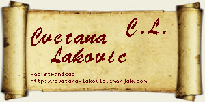 Cvetana Laković vizit kartica